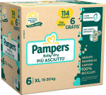 120 PANNOLINI PAMPERS TAGLIA 6 BABY DRY
