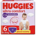 42 PANNOLINI HUGGIES ULTRA COMFORT PANTS MUTANDINO TG. 6 15/25 KG