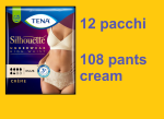 12 PACCHI DI TENA PANTS SILHOUETTE CREME Mx9  VITA ALTA PLUS (108 PANTS)