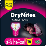 HUGGIES DRYNITES GIRL 3-5 ANNI  DA 16 PACCO DOPPIO cod. 02156001