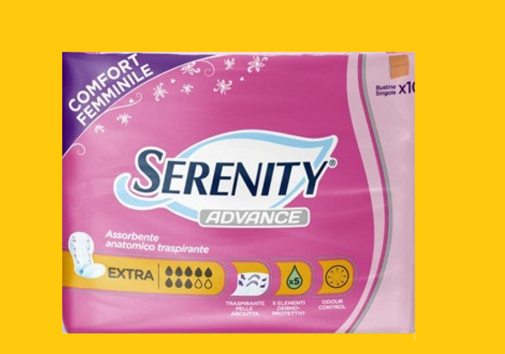 Serenity Advance Extra Assorbenti Anatomici per Incontinenza – Protezioni Assorbenti 10 Pezzi
