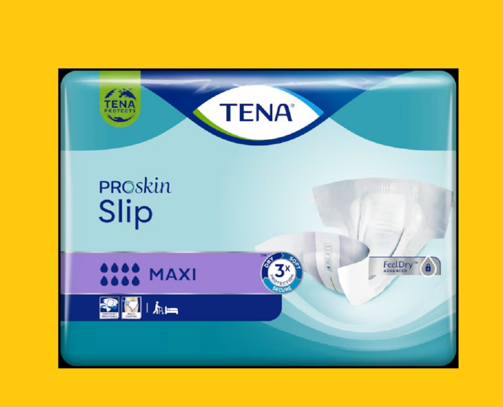 Tena Slip Maxi Pannoloni per Incontinenza con Adesivi Taglia M – Assorbenti per Adulti 10 Pezzi