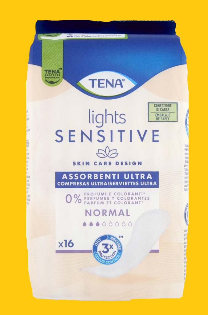 Tena Lights Sensitive Normal Assorbenti per Perdite Urinarie – Protezioni Assorbenti 16 Pezzi
