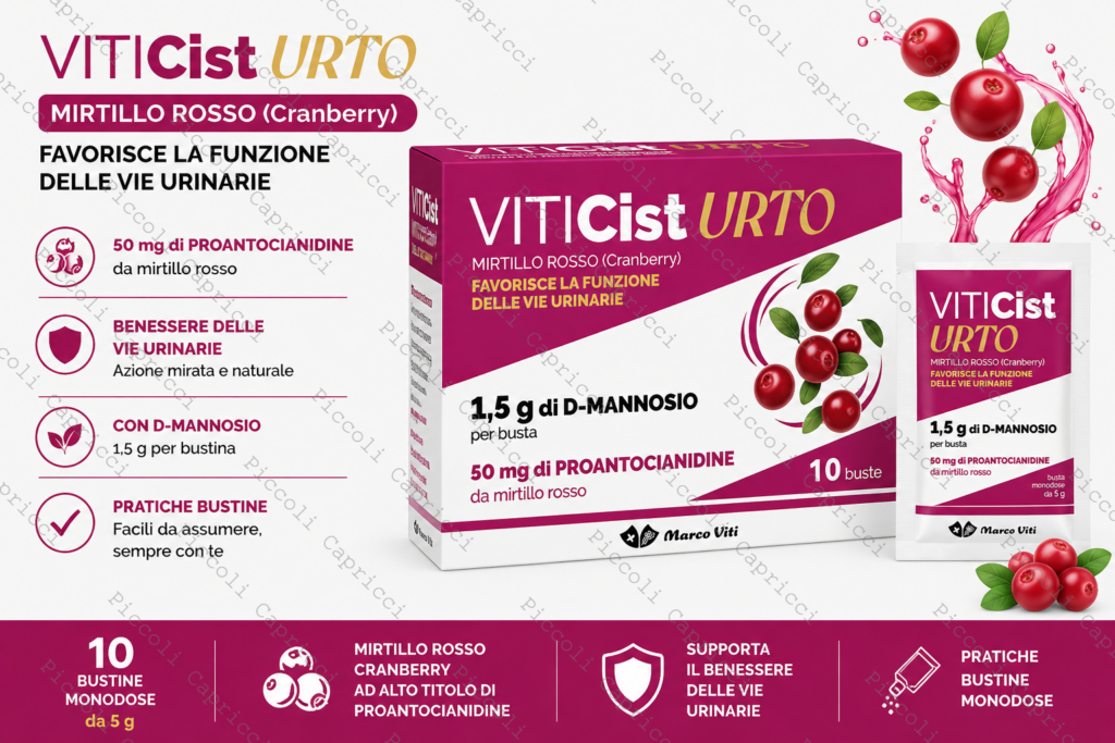 Marco Viti Viticist Urto 10 Bustine Mirtillo Rosso Benessere Vie Urinarie